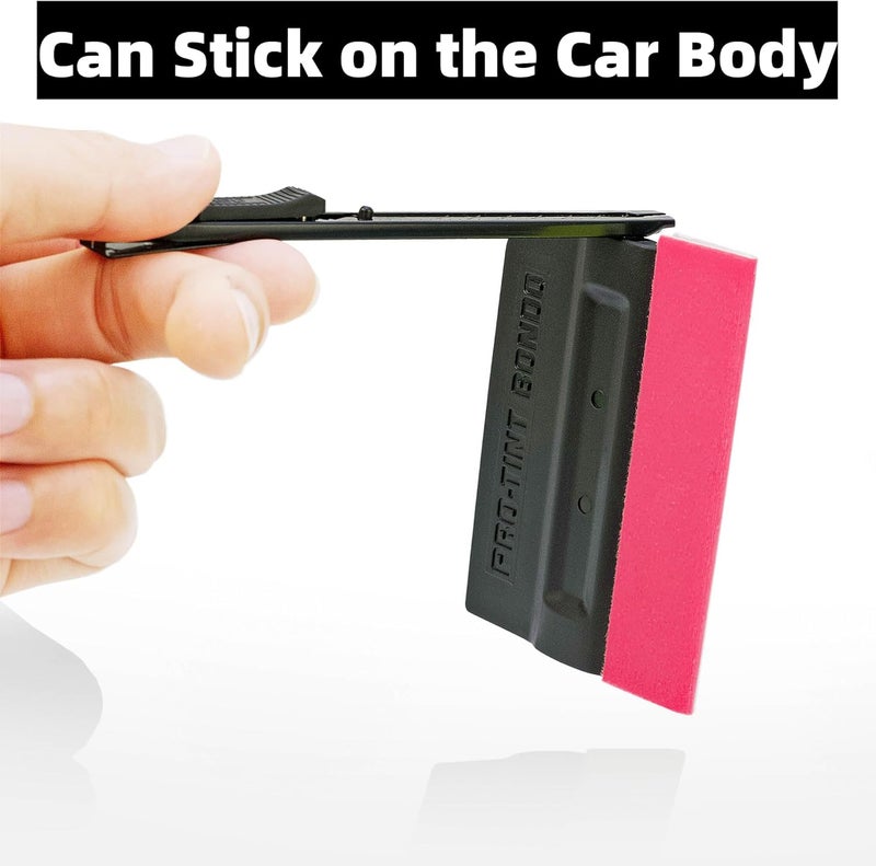 CARTINTS Window Film Application Kit Car Tinting Tools, Vehicles Wrap Kit with Magnetic Felt Squeegee, Mini Rubber Squeegee and 9mm Utility Knife, Ideal for PPF, Decals, Graphics, Vinyl - Image 5