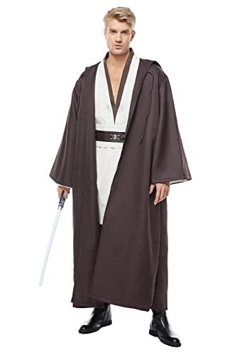 Cosplaysky Men's Tunic Cosplay Costume Adults Outfits Halloween Robe Hooded Uniform Full Set - Image 2