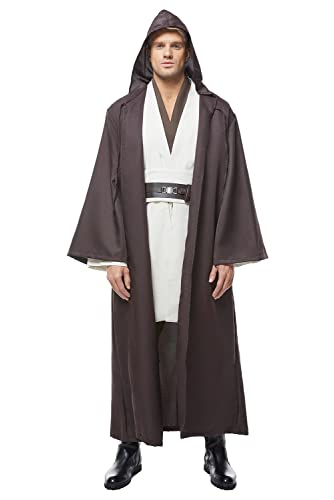 Cosplaysky Men's Tunic Cosplay Costume Adults Outfits Halloween Robe Hooded Uniform Full Set - Image 4