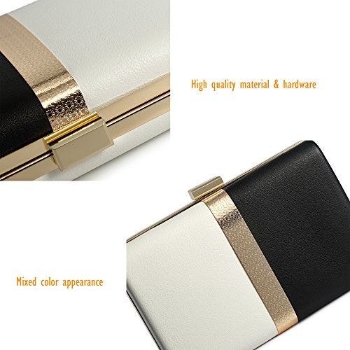CARIEDO Glittery Color-Block Evening Clutch Bag for Women Sparkly Party Clutch Purse Elegant Wedding Prom Evening bag - Image 3