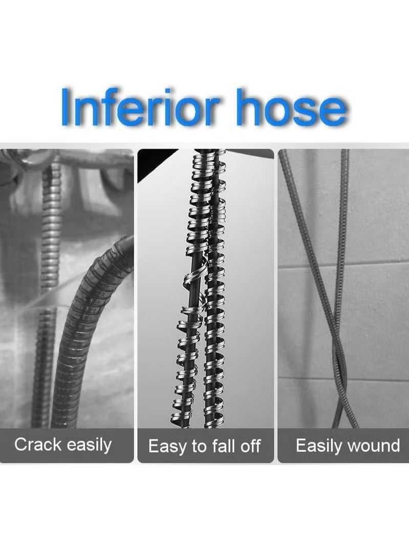 PVC Shower Hose Flexible Stainless Steel Handheld Shower Hose 59 Inches Replacement Hose for Handheld Shower Extra Long - Image 5