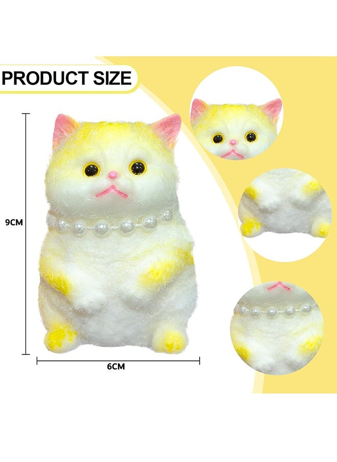 إم إكس إن 3D Cat Squishy Squeeze Toys, Super Soft Cat Squeeze Toy for Stress Relief Fidget, PVC Sensory Toys for Kids Adults Cat Lovers Birthdays Holidays.  - Image 2