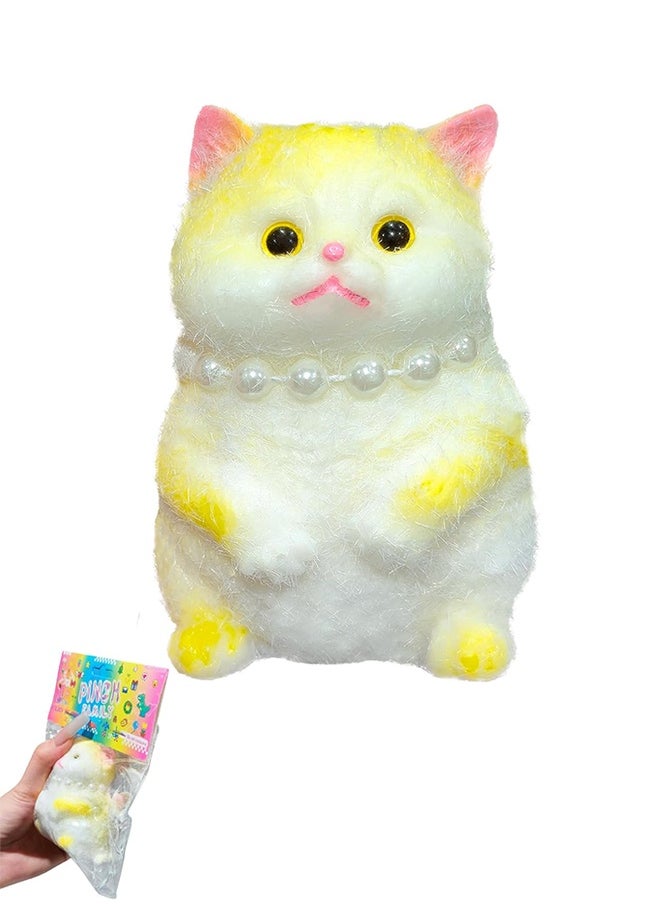 إم إكس إن 3D Cat Squishy Squeeze Toys, Super Soft Cat Squeeze Toy for Stress Relief Fidget, PVC Sensory Toys for Kids Adults Cat Lovers Birthdays Holidays.  - Image 1