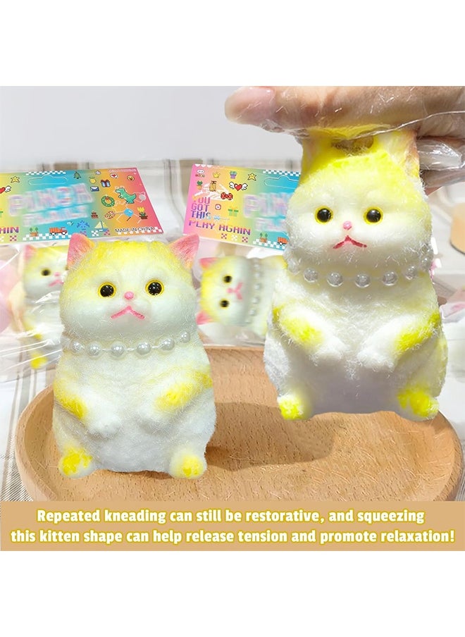 إم إكس إن 3D Cat Squishy Squeeze Toys, Super Soft Cat Squeeze Toy for Stress Relief Fidget, PVC Sensory Toys for Kids Adults Cat Lovers Birthdays Holidays.  - Image 5