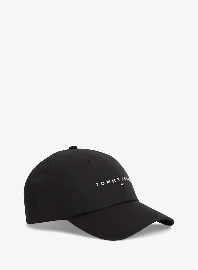 Tommy Jeans Black Linear Logo Embroidery Baseball Cap  | Best Price UAE
