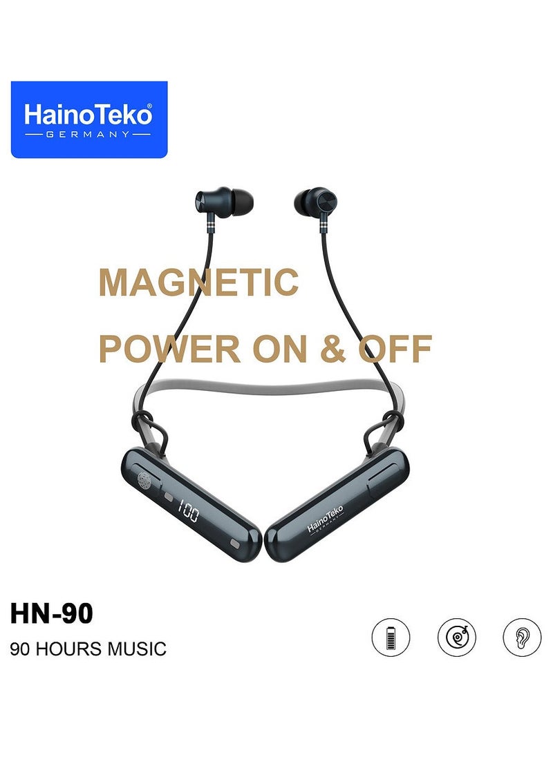 Haino Teko - HainoTeko HN-90 Bluetooth Neckband Wireless Earphones 90 Hours of Music With Super Clear Microphone - Image 1