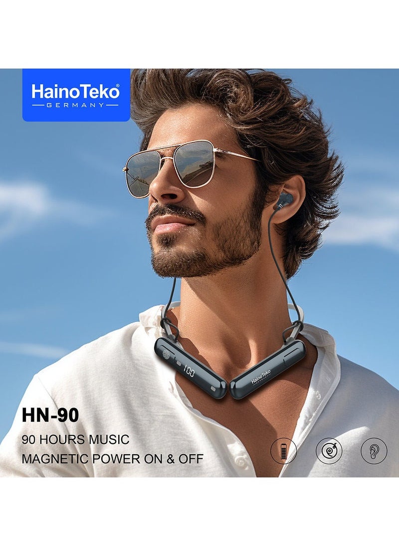 Haino Teko - HainoTeko HN-90 Bluetooth Neckband Wireless Earphones 90 Hours of Music With Super Clear Microphone - Image 1