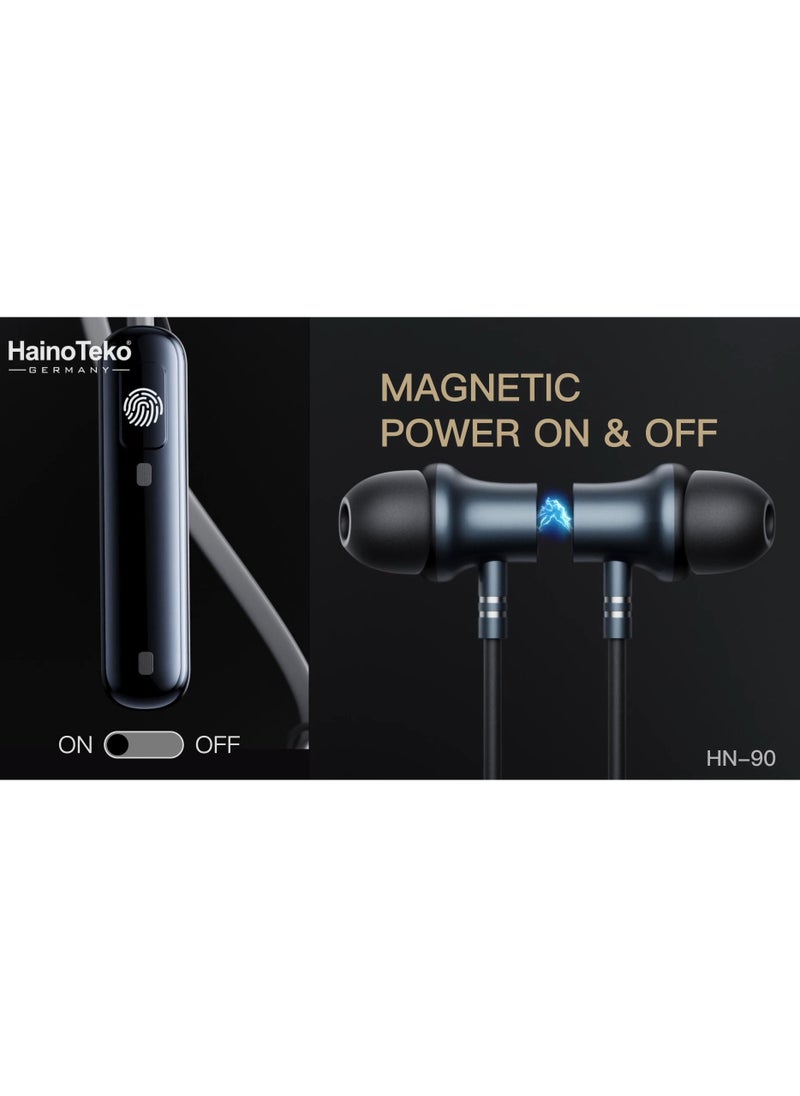 Haino Teko - HainoTeko HN-90 Bluetooth Neckband Wireless Earphones 90 Hours of Music With Super Clear Microphone - Image 1