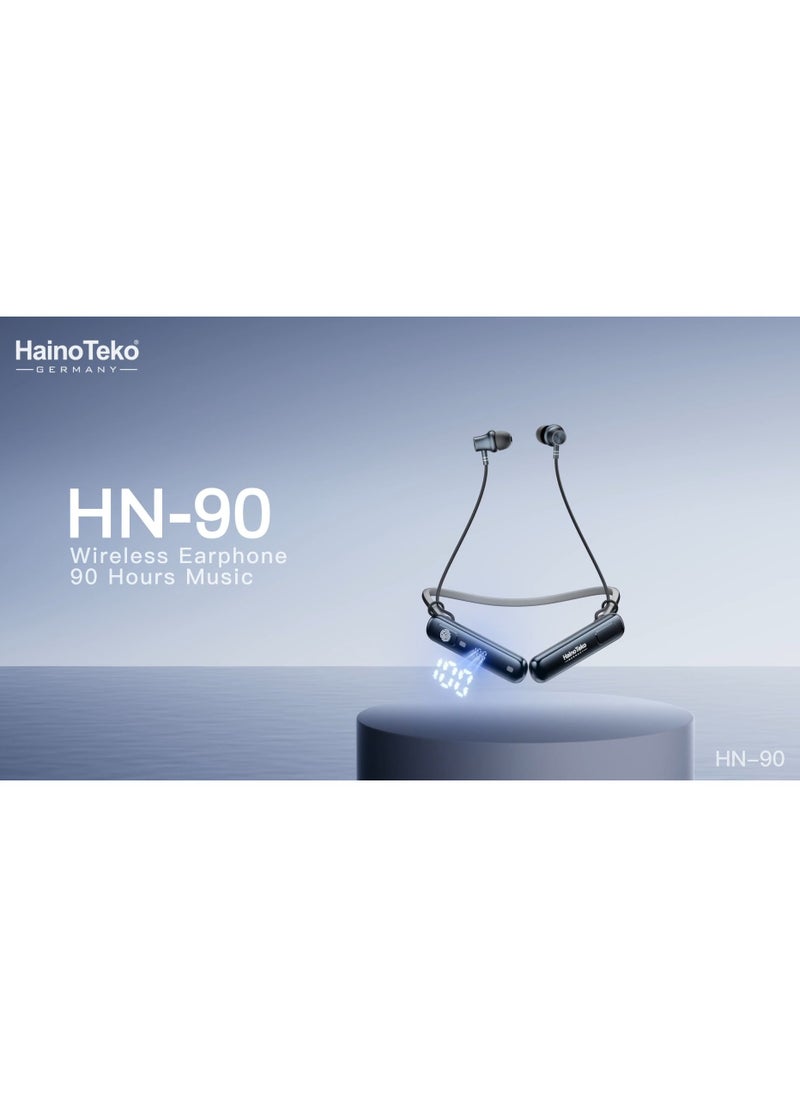 Haino Teko - HainoTeko HN-90 Bluetooth Neckband Wireless Earphones 90 Hours of Music With Super Clear Microphone - Image 1