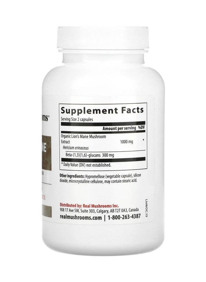 Real Mushrooms - Real Mushrooms Lion's Mane Cognition 120 Capsules - Image 1