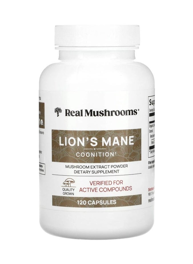 Real Mushrooms - Real Mushrooms Lion's Mane Cognition 120 Capsules - Image 1