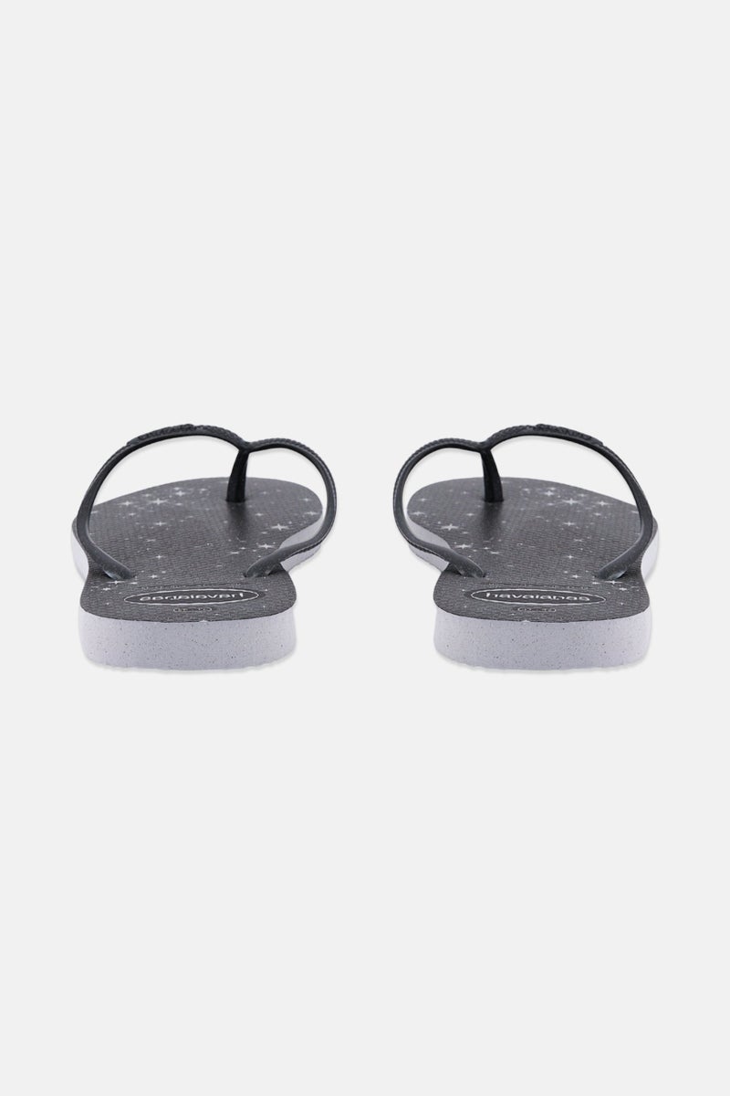 havaianas Women Style 2 Slip On Slim Gloss Slippers, Black  - Image 2