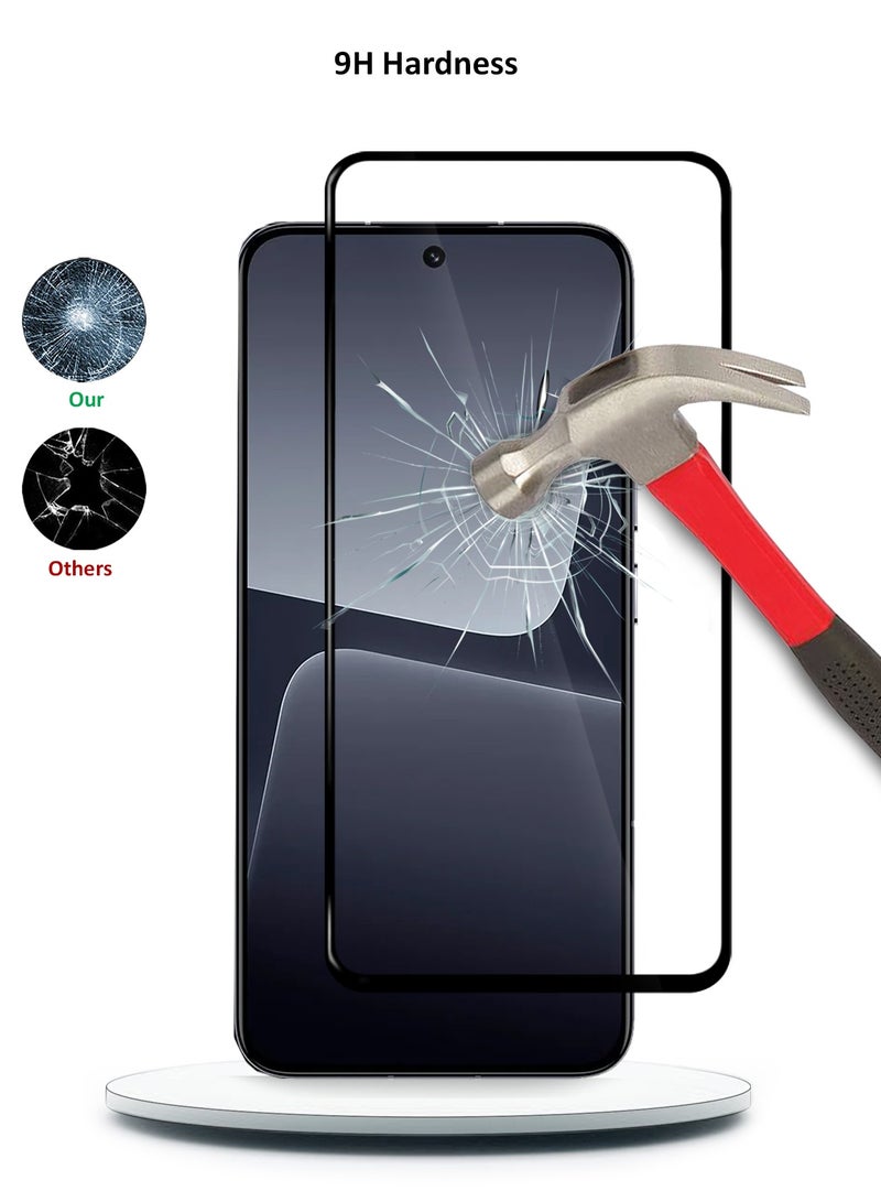 Wtech Xiaomi 13T 5G 2023 / Xiaomi 13T Pro 5G 2023 Premium E2E Full Glue Full Cover Tempered Glass Screen Protector (MSGECN) - Clear/Black - Image 3