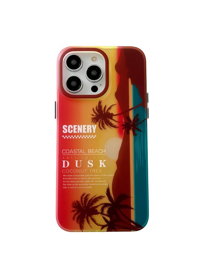 S-TOP Case For iPhone 12 Pro Max Coconut Dual-side Laminating Laser Frosted Phone Case - Image 1