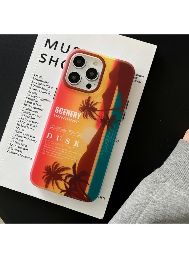 S-TOP Case For iPhone 12 Pro Max Coconut Dual-side Laminating Laser Frosted Phone Case - Image 2