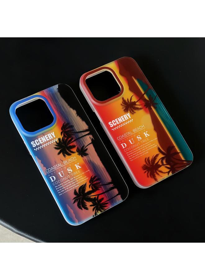 S-TOP Case For iPhone 12 Pro Max Coconut Dual-side Laminating Laser Frosted Phone Case - Image 4