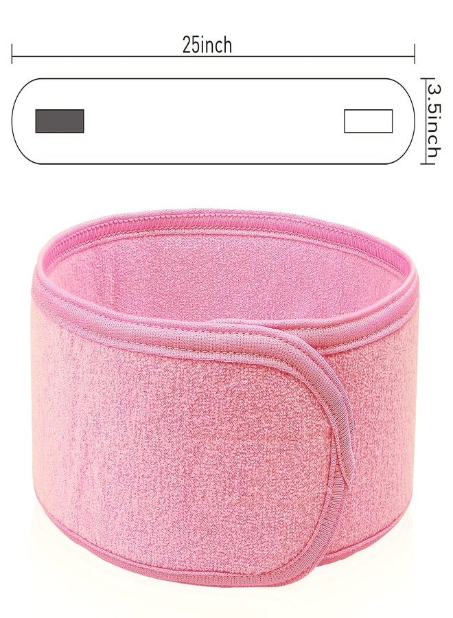 Denfany Spa Headband 3 Pack Ultra Soft Adjustable Face Wash Headband for Face Washing, Shower, Makeup and Sport (Black+White+Pink) - Image 4