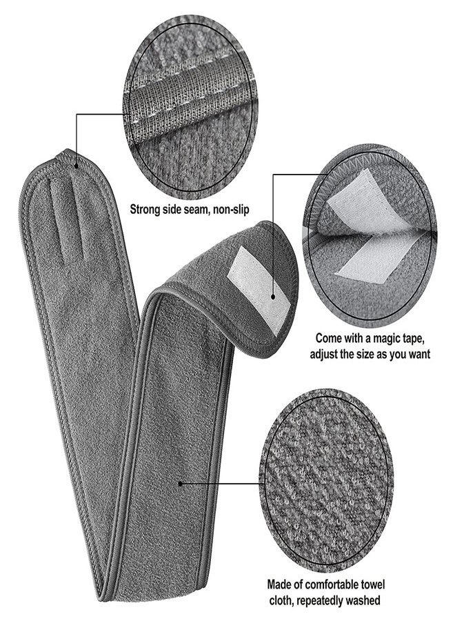 Denfany Spa Headband 3 Pack Ultra Soft Adjustable Face Wash Headband for Face Washing, Shower, Makeup and Sport (Black+White+Pink) - Image 3