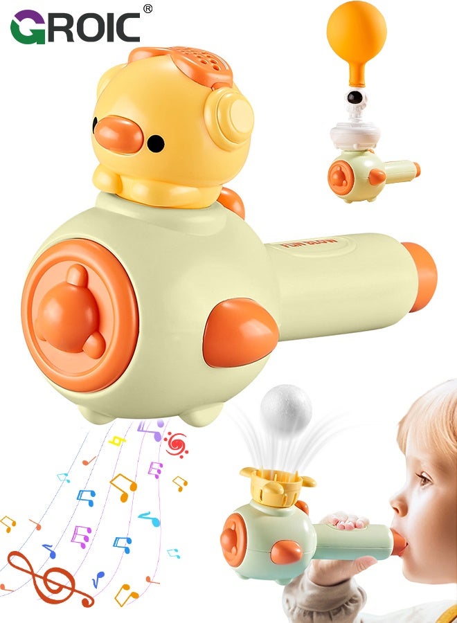 GROIC Breathing Exerciser for Kids, 3-in-1 Sensory Toys with Whistle, Floating Blow Pipe Balls, Balloon Launcher, Fine Motor Skills Learning Educational Toy for Boys Girls Gifts - Image 1