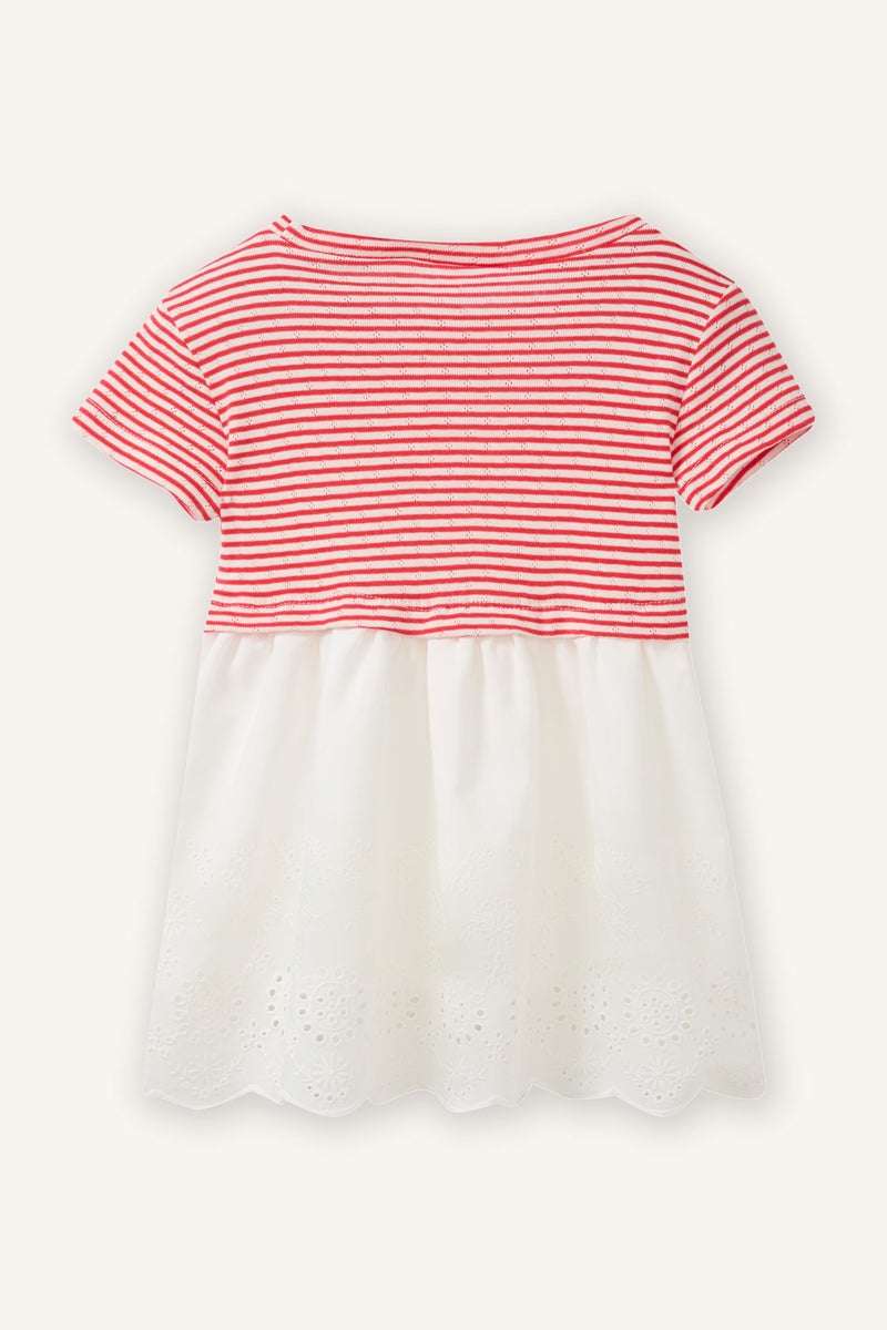 DeFacto Red BabyGirl Baby Girl Striped Dress Casual - Image 4