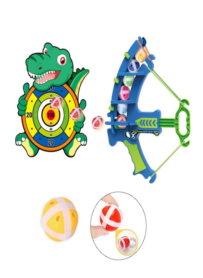 BELLSBERRY - Dinosaur Bow and Arrow Set with 24 Sticky Balls Target Shooting Game for Kids - Image 1