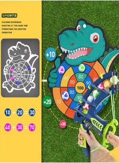 BELLSBERRY Dinosaur Bow and Arrow Set with 24 Sticky Balls Target Shooting Game for Kids  - Image 2