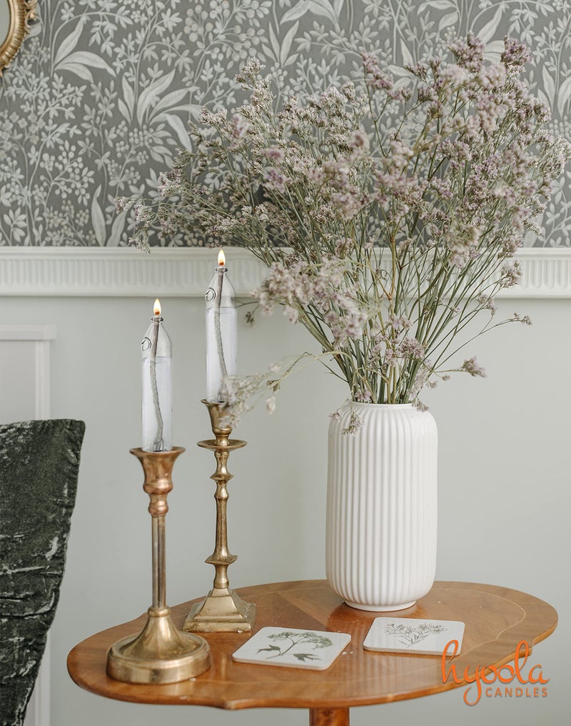 Ner Mitzvah Glass Paraffin Shabbat Candle Holder Cup and Wick â€“ Candle Shape â€“ Fits All Standard Candlesticks - Use with All Lamp Oil - No Mess Refill - 4â€H (10cm) - 2 Pack - Image 5