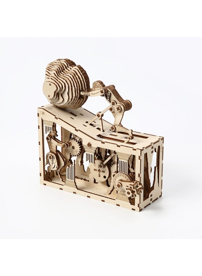 general Sisyphus wooden puzzle toy children's handmade diy wooden puzzle toy desktop decoration - Image 1