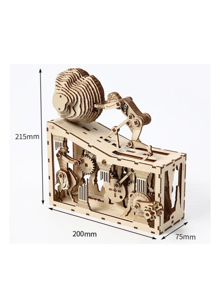 general Sisyphus wooden puzzle toy children's handmade diy wooden puzzle toy desktop decoration - Image 5
