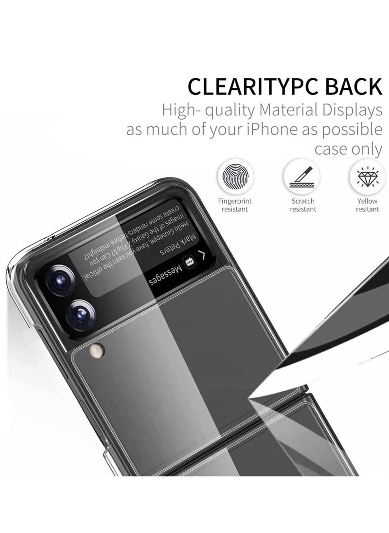 Raxoom Samsung Galaxy Z Flip 3 5G PC Anti-Scratch Shookproof Protection Cover for Samsung Galaxy Z Flip 3 5G, Transparent - Image 3