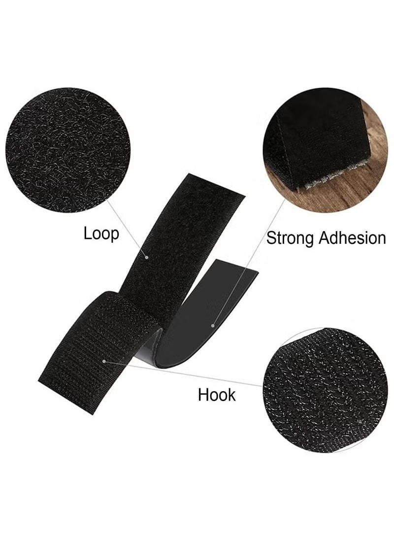 Generic 20 Pcs Hook and Loop Tape Strips, with Adhesive Sticky Back Fastener, Heavy Duty Double Side Mounting Tape Industrial Strength Interlocking Tape for Home School Office, 1.2x4 inch  - Image 3