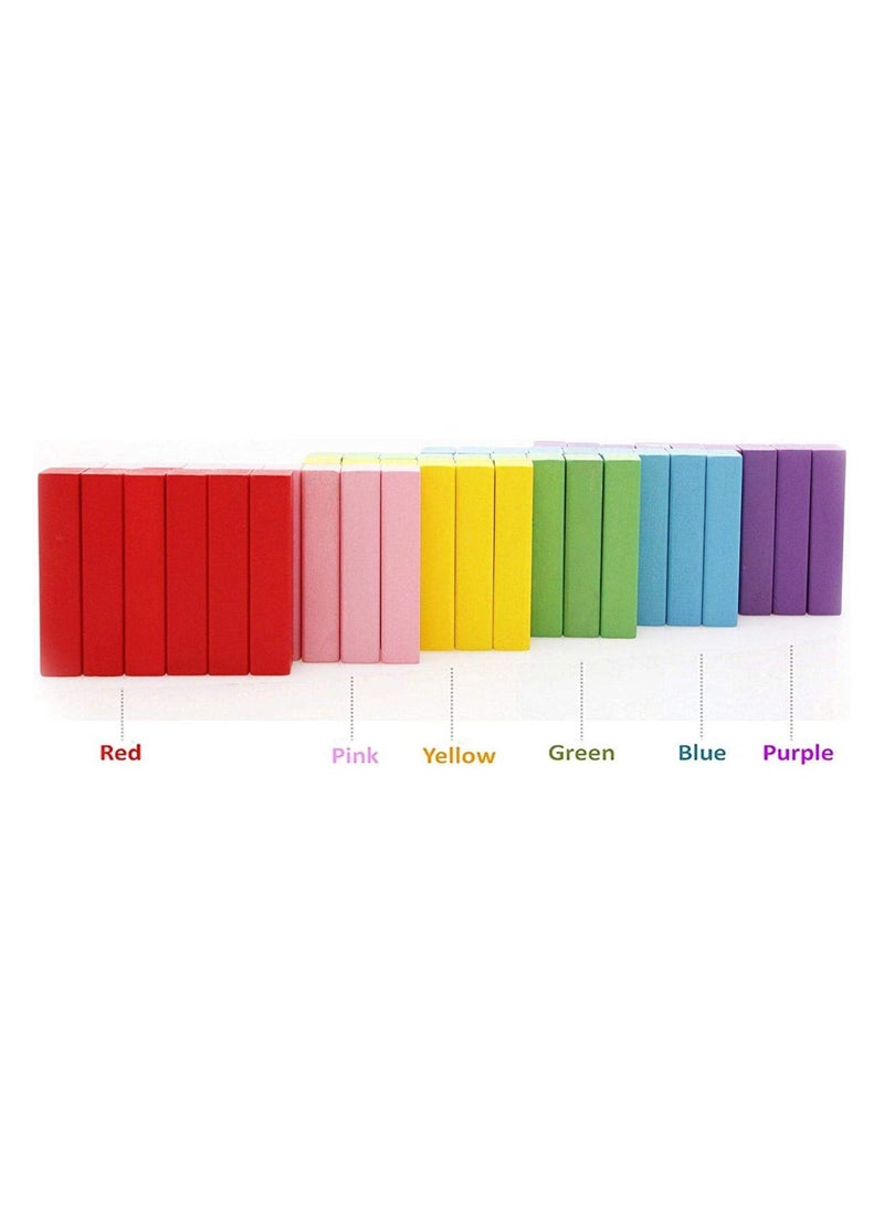 DeloPik Colorful Wooden Tumbling Tower Blocks Family Game And Children Educational Toy(48, colorful) - Image 3