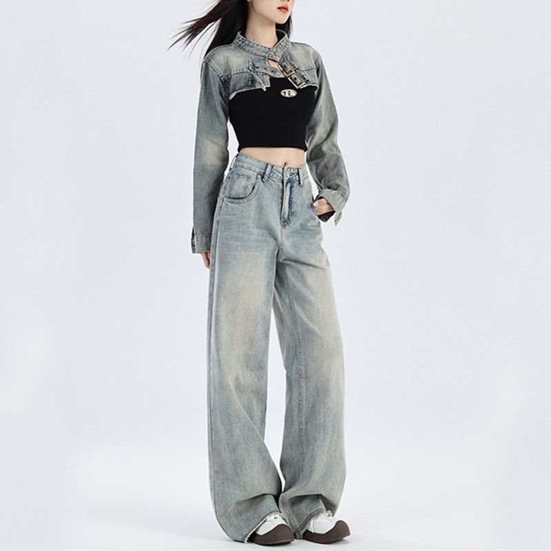 Vintage Classic European-American Design Daily Commute Jeans  Size_XS - Image 4