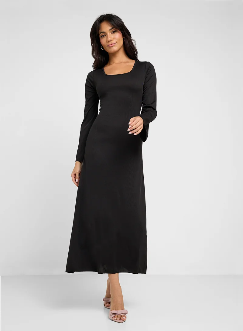 ELLA Sleeve Flared Midi Dress