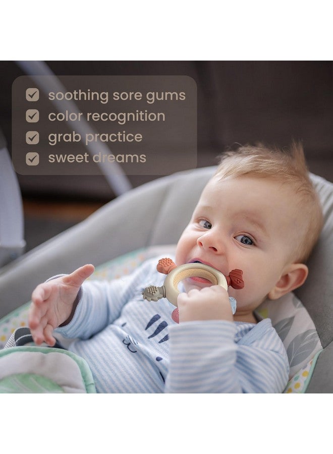 Wenobby 3 Packs Baby Teether Rings for 0-6 6-12 Months Babies, Teething Toys with Pacifier Clip Holder, Baby Chew Toys for Sucking Needs, BPA Free - Image 5