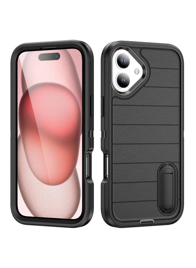 S-TOP Case For iPhone 16 Plus Defender Gen2 Rugged PC + Silicone Phone Case with Holder - Image 1