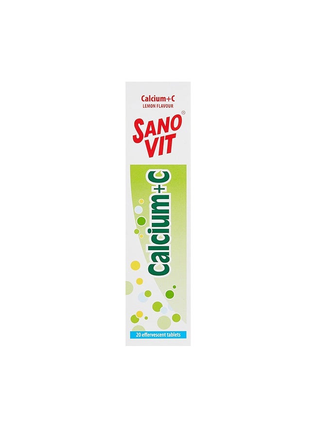 Sanovit Calcium + C - 20 Effervescent Tablets Lemon Flavour - Image 1