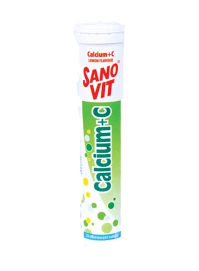 Sanovit Calcium + C - 20 Effervescent Tablets Lemon Flavour - Image 2