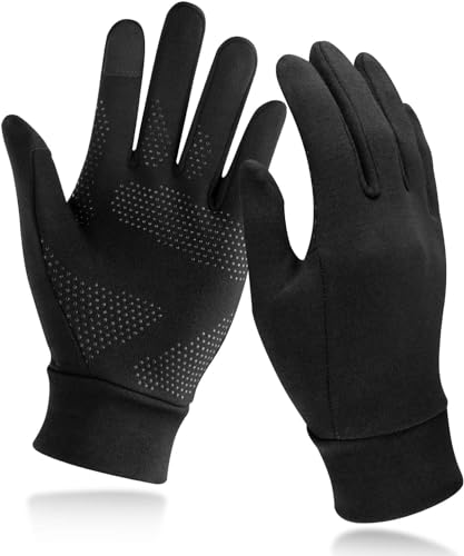 Unigear Running Gloves, Touch Screen Anti-Slip Lightweight Gloves Liners for Cycling Biking Sporting Driving for Men Women (Large) - Image 1