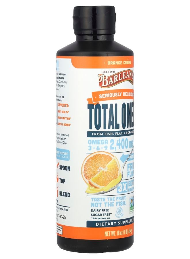BARLEAN'S Total Omega® Omega 3-6-9 Orange Creme 2400 mg 16 oz (454 g)  - Image 2