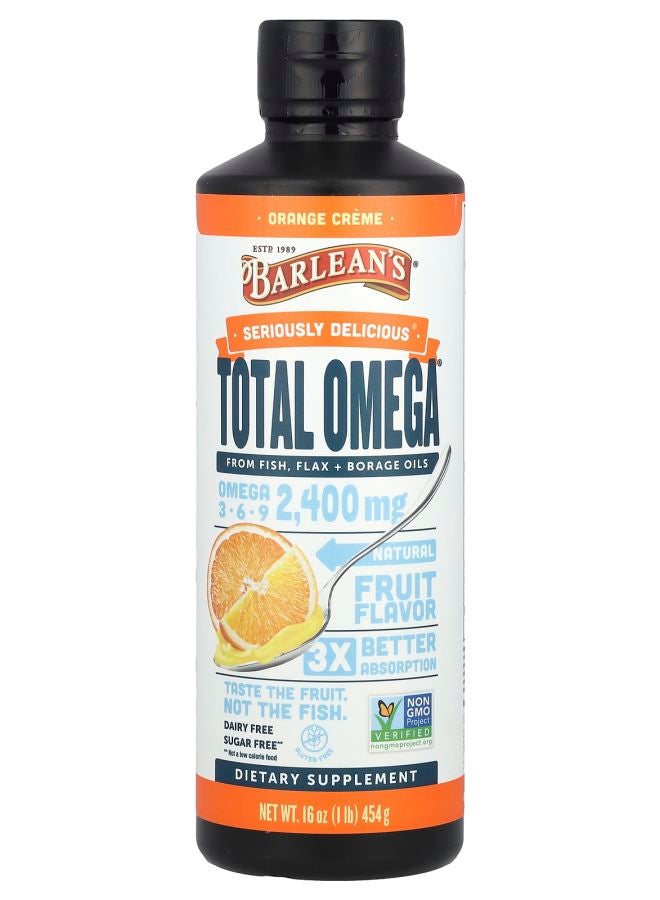 BARLEAN'S Total Omega® Omega 3-6-9 Orange Creme 2400 mg 16 oz (454 g)  - Image 1