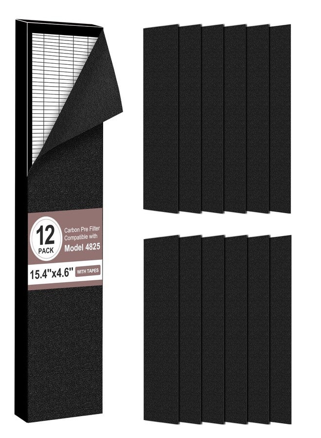 HSIAMEN 4825 Activated Carbon Pre-filters B Compatible with Guardian Air Purifier Models AC4800 Series (AC4825, AC4825e) and Filter B FLT4825, 12-Pack - Image 1