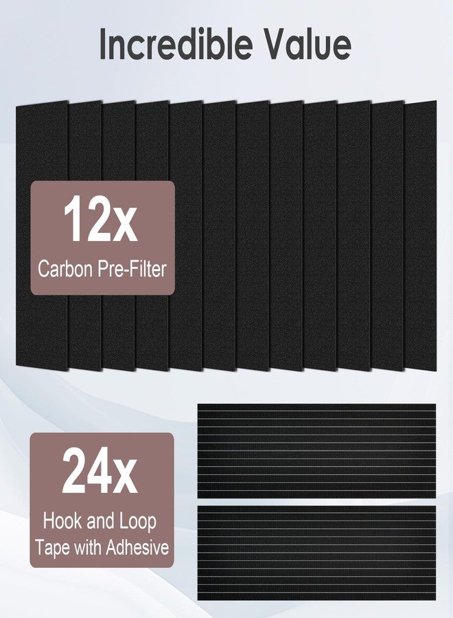 HSIAMEN 4825 Activated Carbon Pre-filters B Compatible with Guardian Air Purifier Models AC4800 Series (AC4825, AC4825e) and Filter B FLT4825, 12-Pack - Image 5