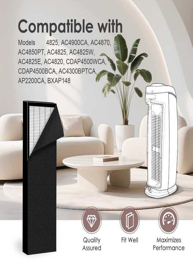 HSIAMEN 4825 Activated Carbon Pre-filters B Compatible with Guardian Air Purifier Models AC4800 Series (AC4825, AC4825e) and Filter B FLT4825, 12-Pack - Image 2