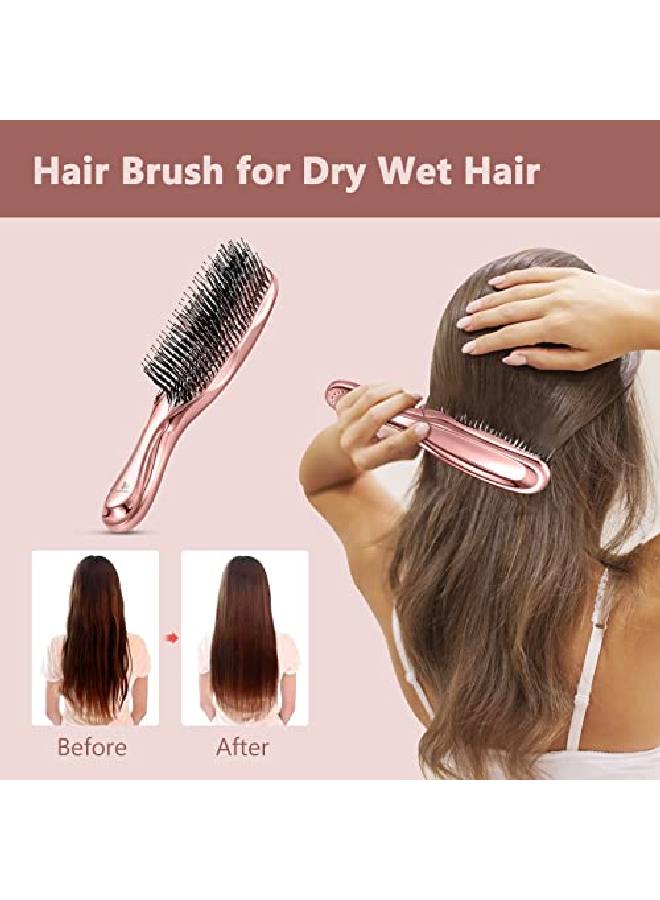 FERNIDA Detangling Brush For Straight Natural Wet Or Dry Hair Detangler Hair Brush For Adult Kids 8Row Soft Bristles Sensitive Scalp Brush - Image 4