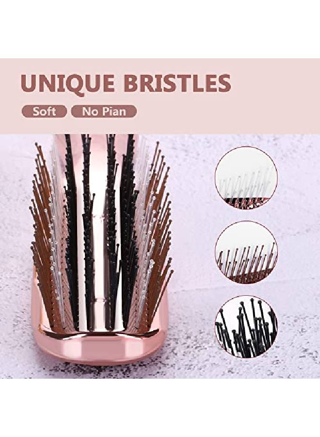 FERNIDA Detangling Brush For Straight Natural Wet Or Dry Hair Detangler Hair Brush For Adult Kids 8Row Soft Bristles Sensitive Scalp Brush - Image 3