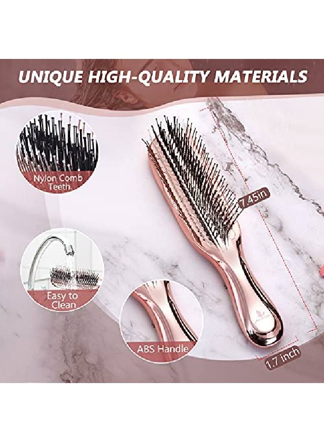 FERNIDA Detangling Brush For Straight Natural Wet Or Dry Hair Detangler Hair Brush For Adult Kids 8Row Soft Bristles Sensitive Scalp Brush - Image 5