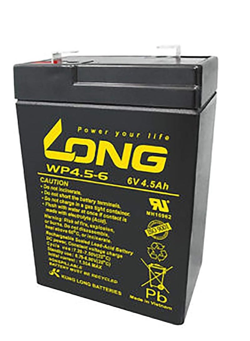بطارية Long AGM حمض الرصاص (4.5 أمبير ساعة/6 فولت)
