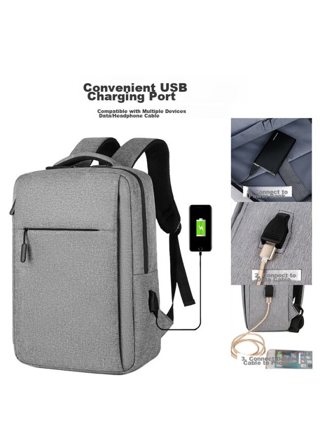 Right Away Laptop Backpack For Men, Business 17.3-inch Large Capacity Backpack For Travel, Commuting And School - Image 5