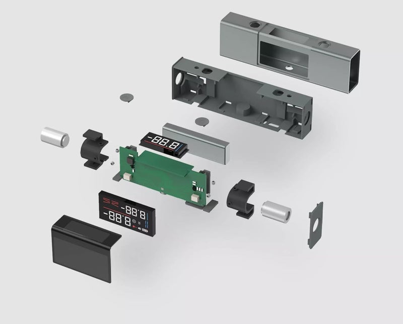 amiciSense مقياس الزاوية بالليزر، بروكتور رقمي قابل للشحن من نوع C مع مستوى محوري مزدوج، شاشتين HD وقاعدة ثلاثية قابلة للسحب من الألمنيوم - Image 4